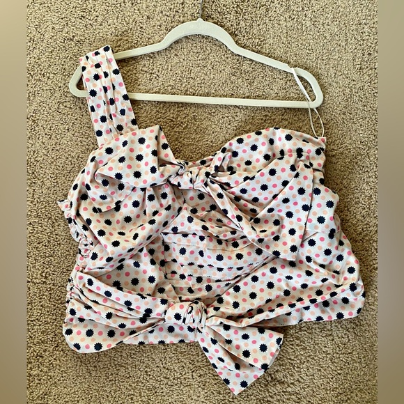 Anthropologie Maeve Bow-Tie One Shoulder Tank Top - Picture 6 of 10